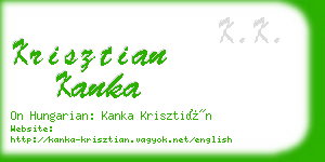 krisztian kanka business card